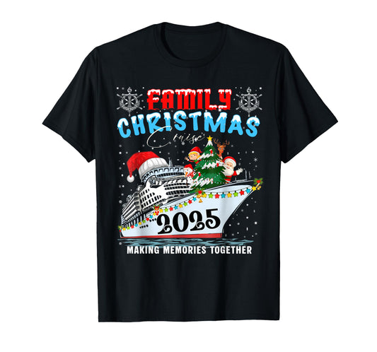Family Christmas Cruise 2025 Matching Family Cruise Holiday T-Shirt