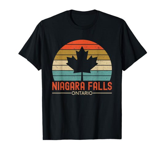 Niagara Falls Canada Ontario Vintage Retro Souvenirs Maple T-Shirt
