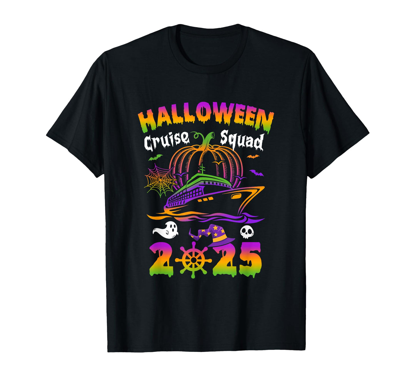 Halloween Cruise Squad 2025 Pumpkin Spooky Season Family T-Shirt
