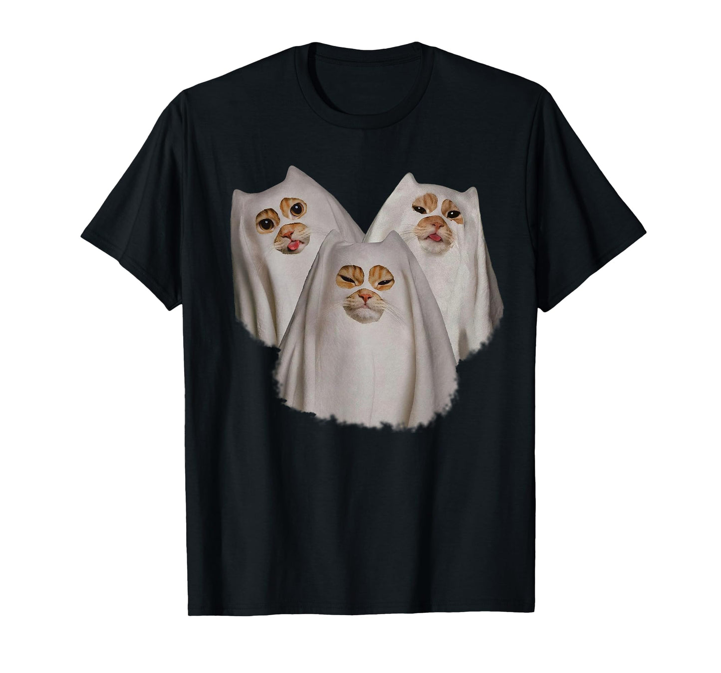 Ghost Cat Meme Funny Halloween Funny Wizard Cat Ghost T-Shirt