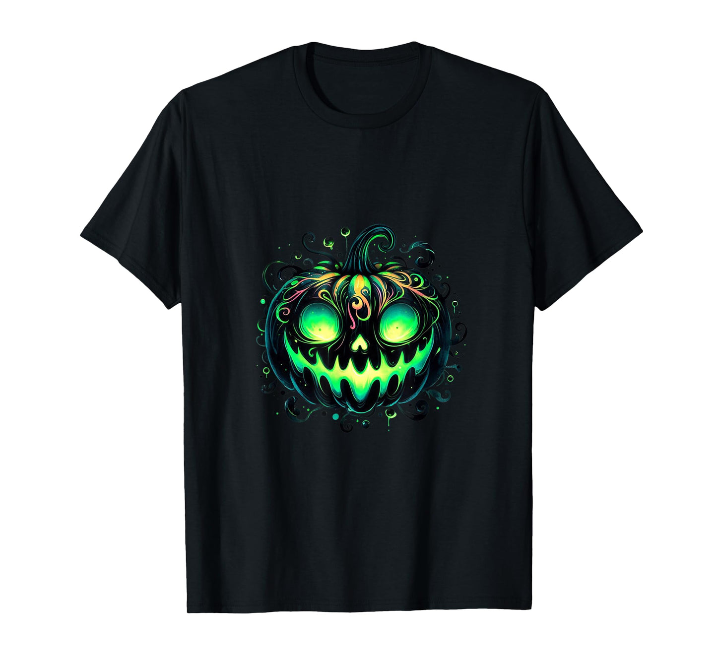 Amazing Spooky Creepy Halloween Full Moon Pumpkin T-Shirt