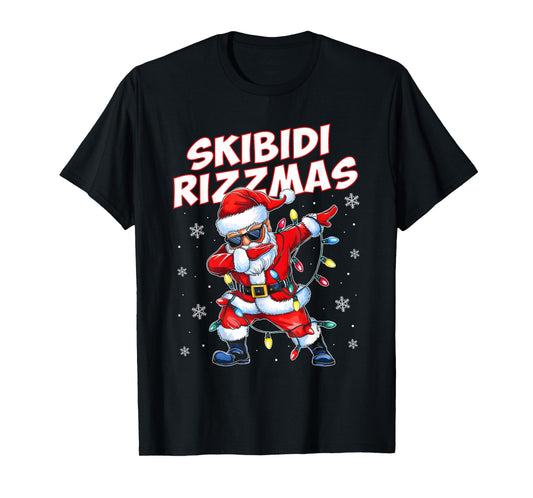 Skibidi Rizzmas Christmas Rizz Santa Claus Charisma Kid Cool T-Shirt
