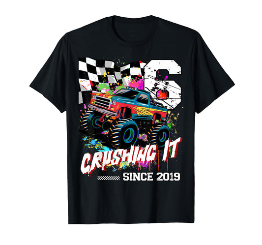 Birthday Monster Truck 6th years old Monster Truck Birthday T-Shirt