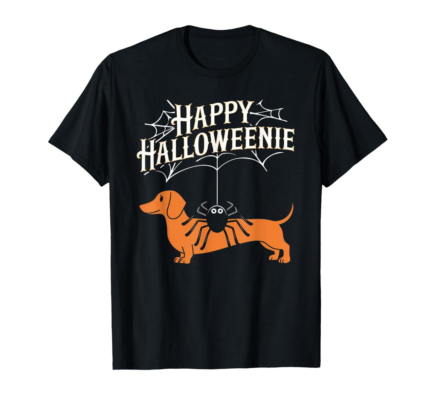 Happy Halloweenie Tshirt Women Men Wiener Monster Party T-Shirt