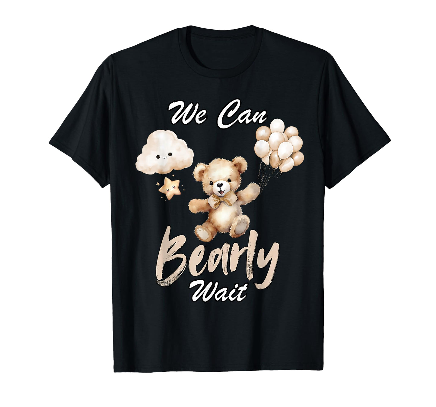 We Can Bearly Wait Gender Neutral Baby Shower Party T-Shirt