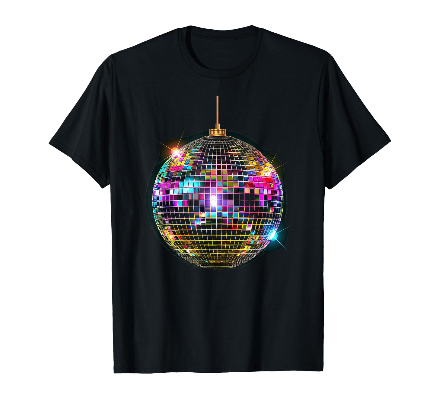 Coloured Disco Ball Vintage Retro House Disco Ball Cool Party T-Shirt