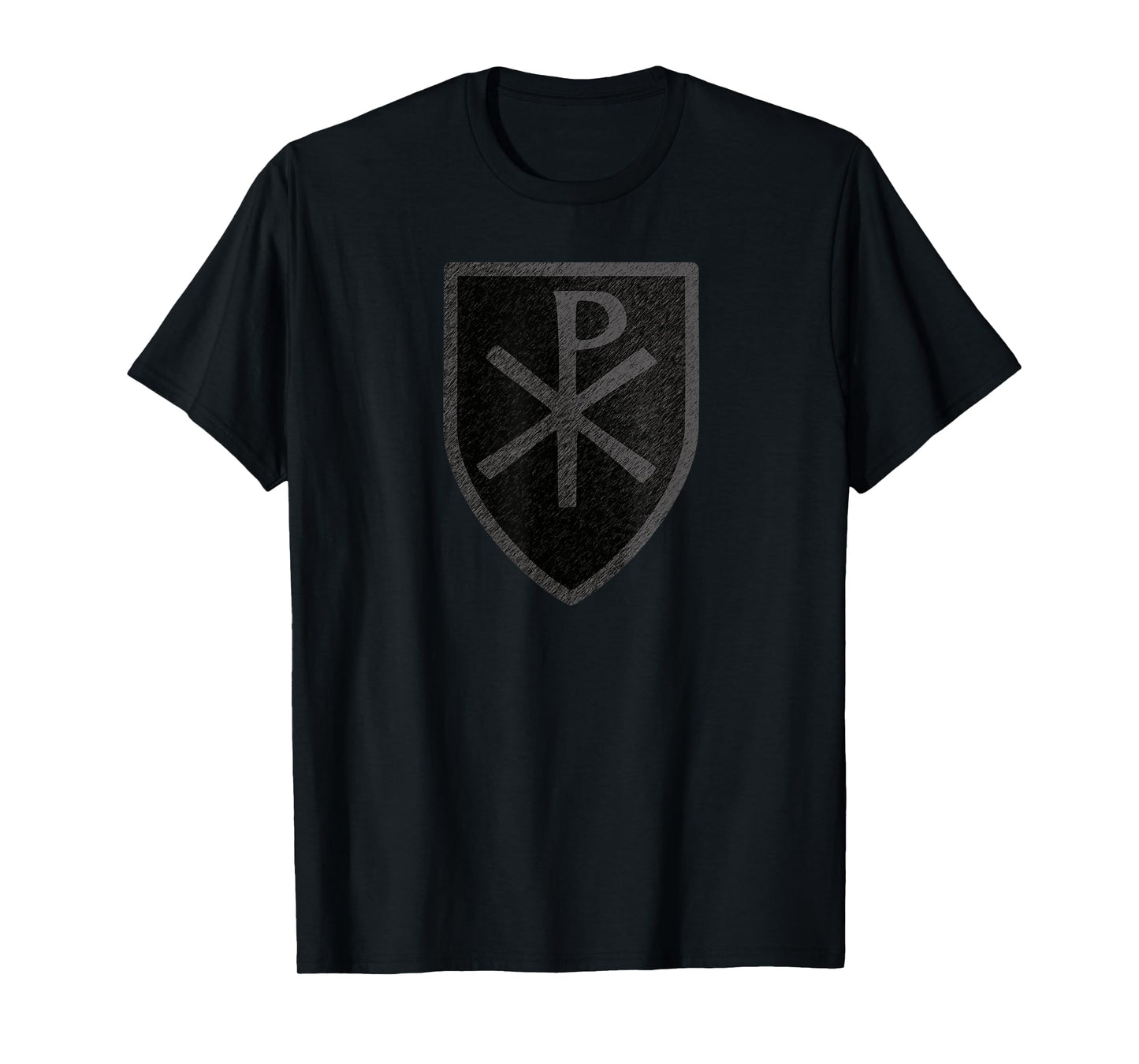 Chi Rho Christian Jesus Christ Symbol Shield Crest T-Shirt