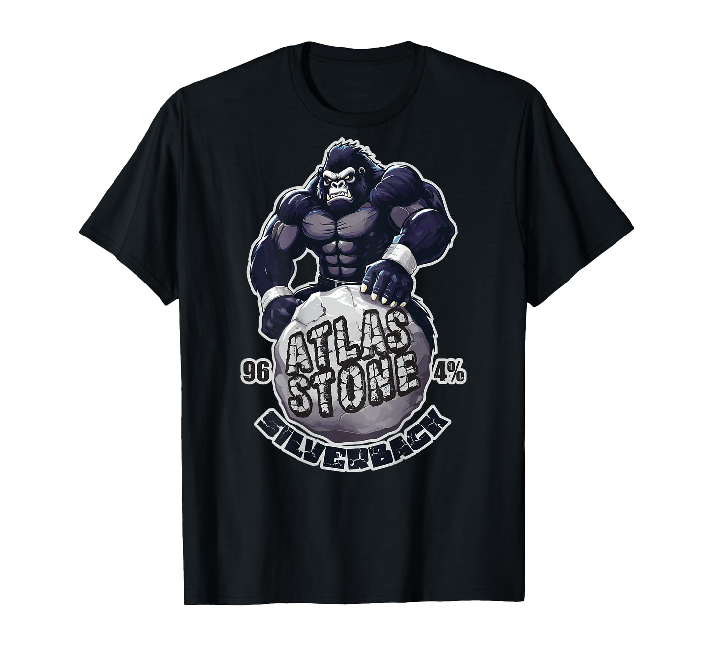 96.4% Silverback Gym, body building, Strongman, Atlas stone T-Shirt