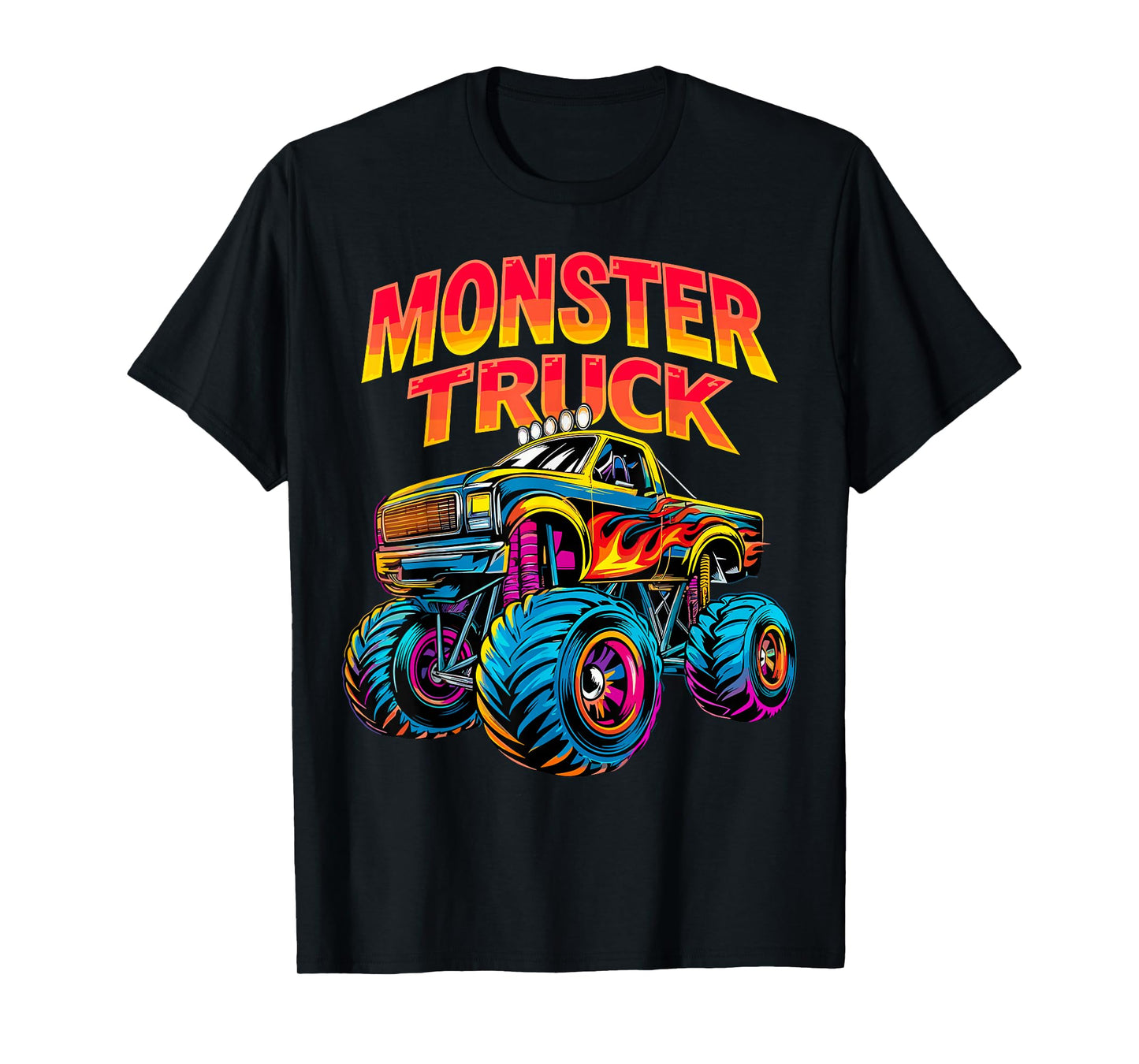 Monster Truck Retro Colorful T-Shirt