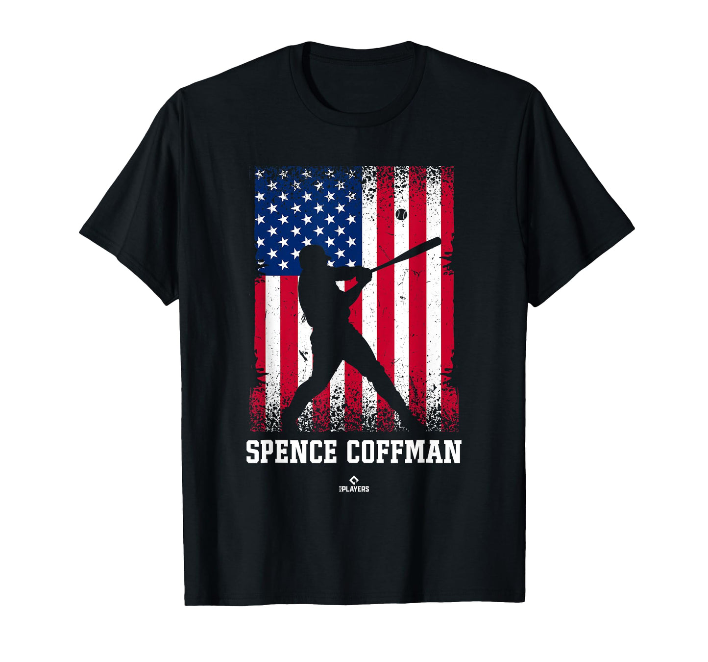 American Flag Swing Spence Coffman Prospect Baseball Fan T-Shirt