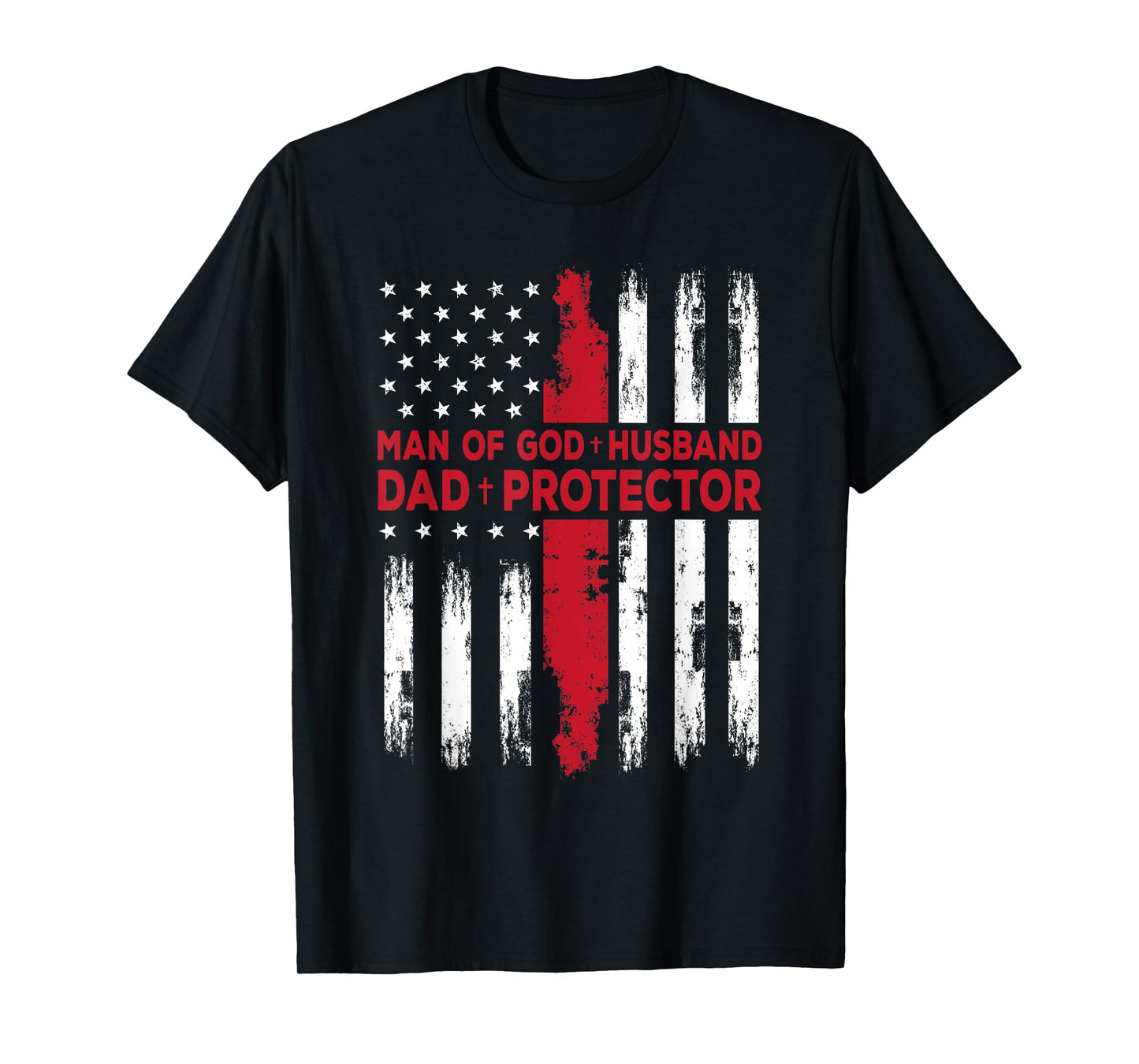 Jesus God Religious Man of God Husband Dad Protector T-Shirt