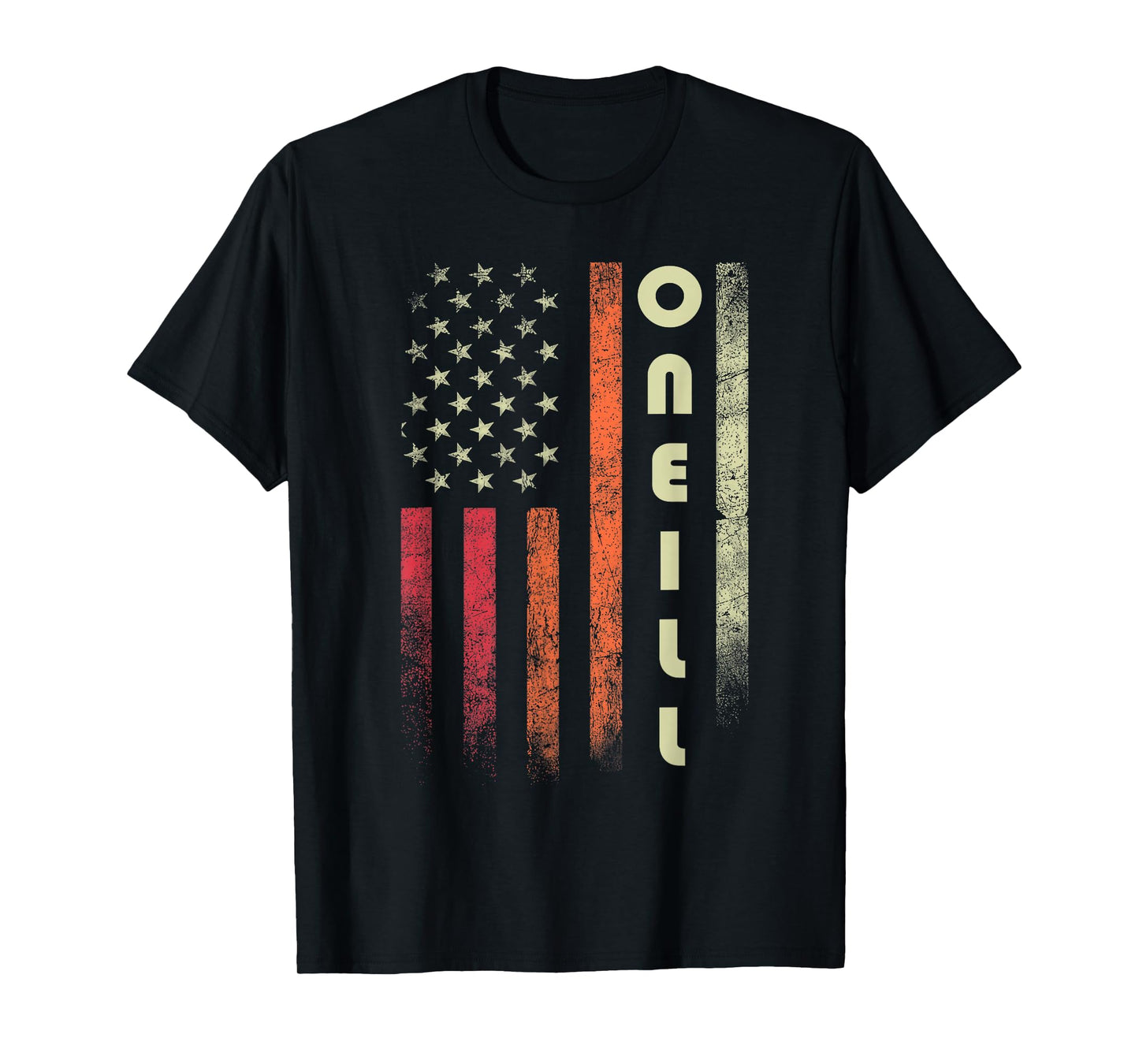 ONEILL Surname Funny Retro Vintage Birthday American Flag T-Shirt
