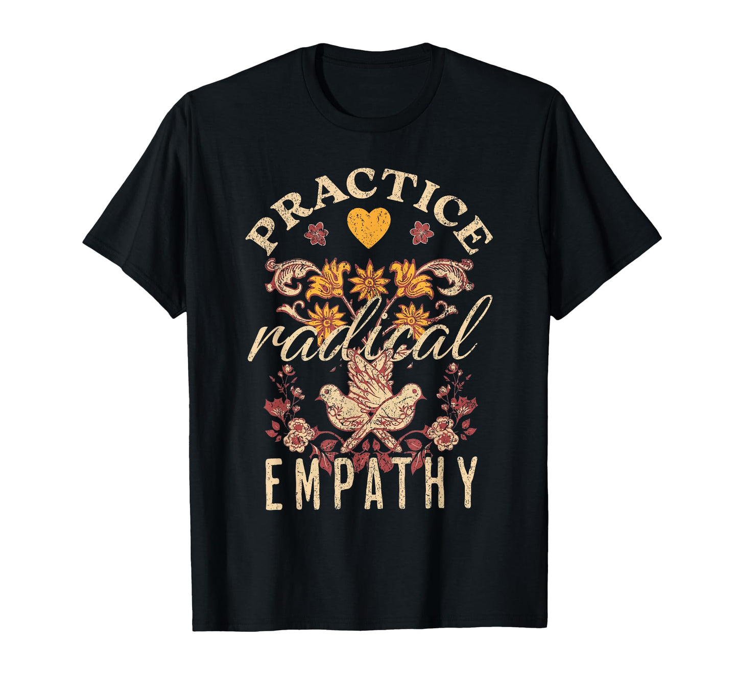 School Counselor Vintage Aesthetic Practice Radical Empathy T-Shirt