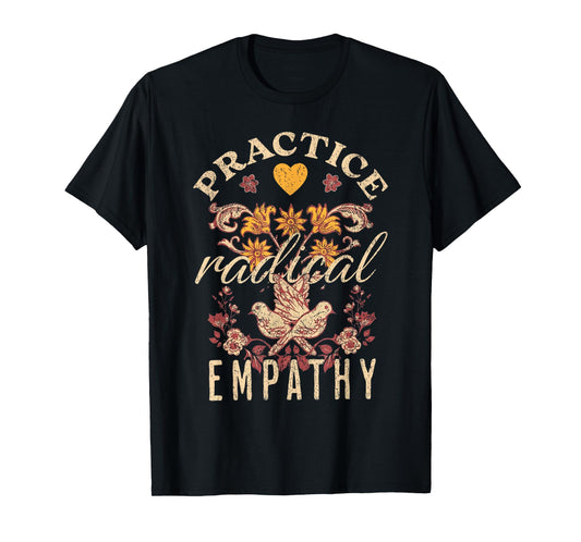 School Counselor Vintage Aesthetic Practice Radical Empathy T-Shirt