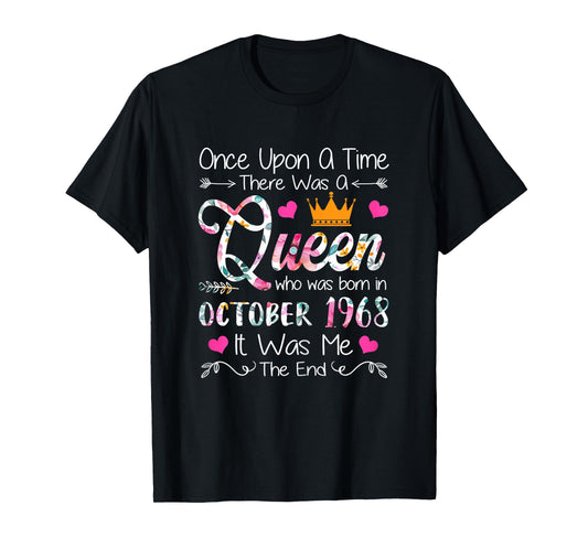57 Years Old Birthday Girl 57 Birthday Queen October 1968 T-Shirt