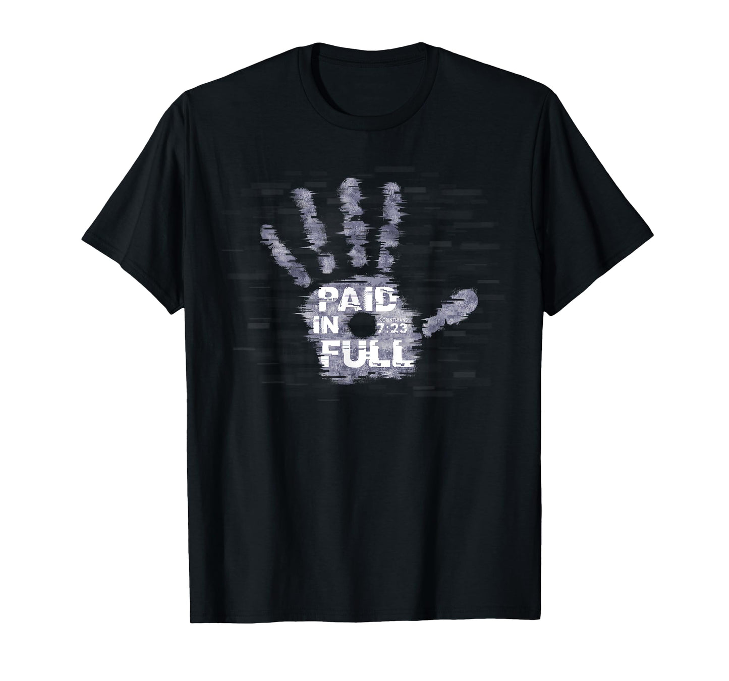 Paid in Full Jesus Nail Hand Print T Shirt Christian Gift