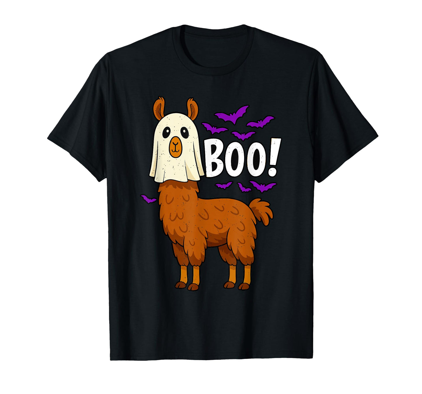 Boo Ghost Llama Halloween Funny Zoo Animal Wildlife Spooky T-Shirt