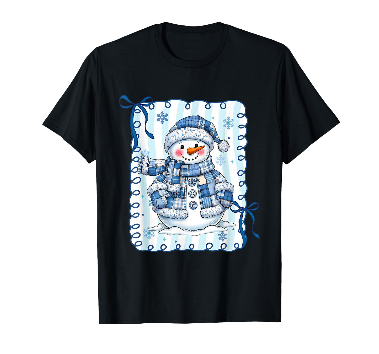 Funny Snowman Snowflake Merry Christmas Xmas Family Holiday T-Shirt