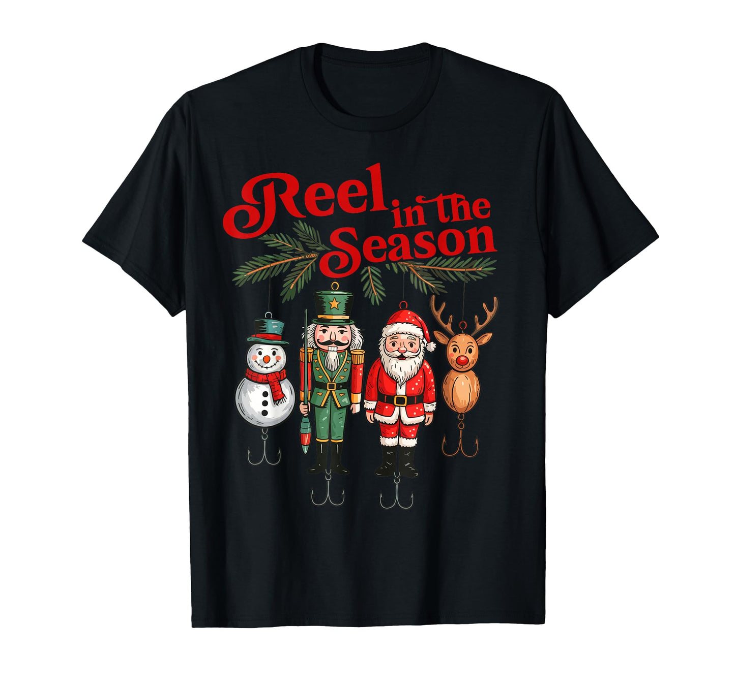 Reel in The Season Christmas Fishing T-Shirt