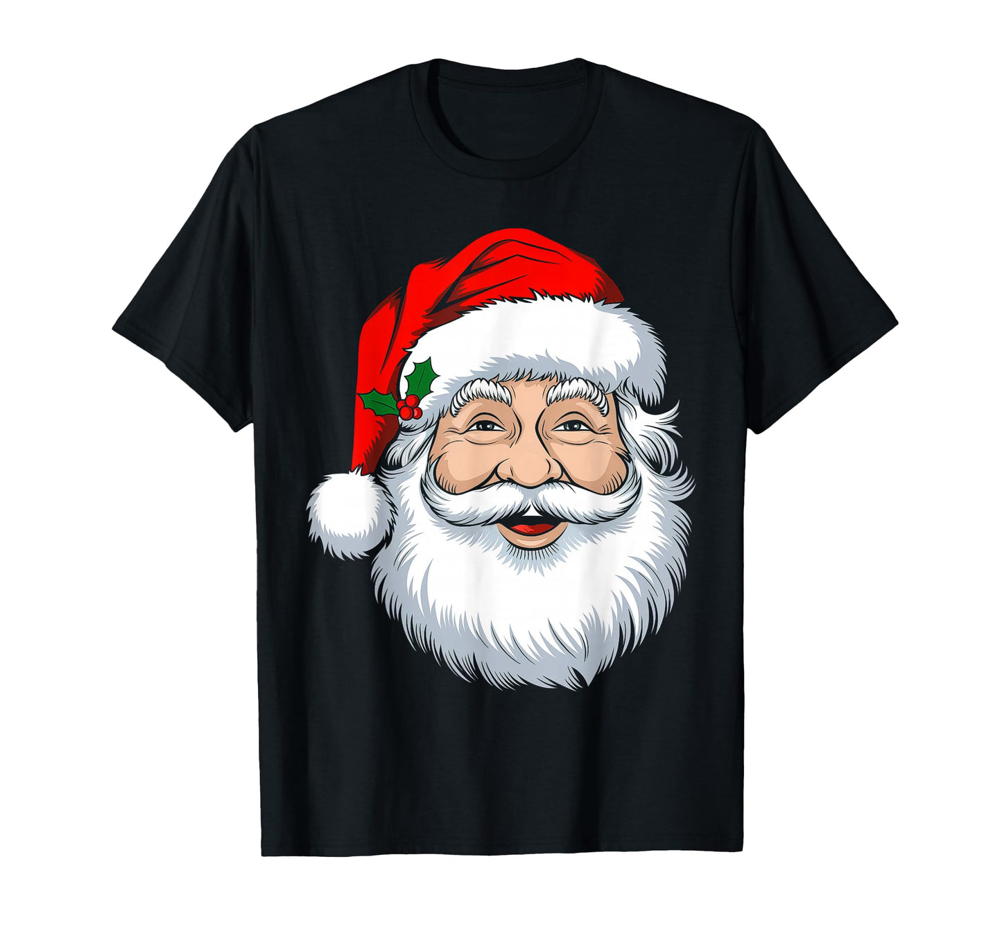Funny Santa Face Christmas Family Matching Xmas Pajamas T-Shirt