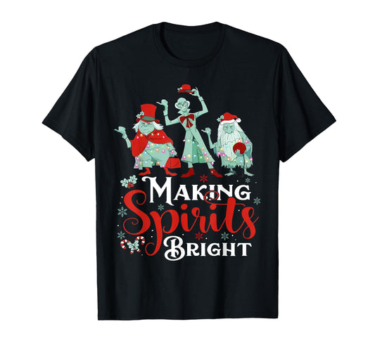 Making Spirits Bright Funny Retro Ghost Christmas Costumes T-Shirt