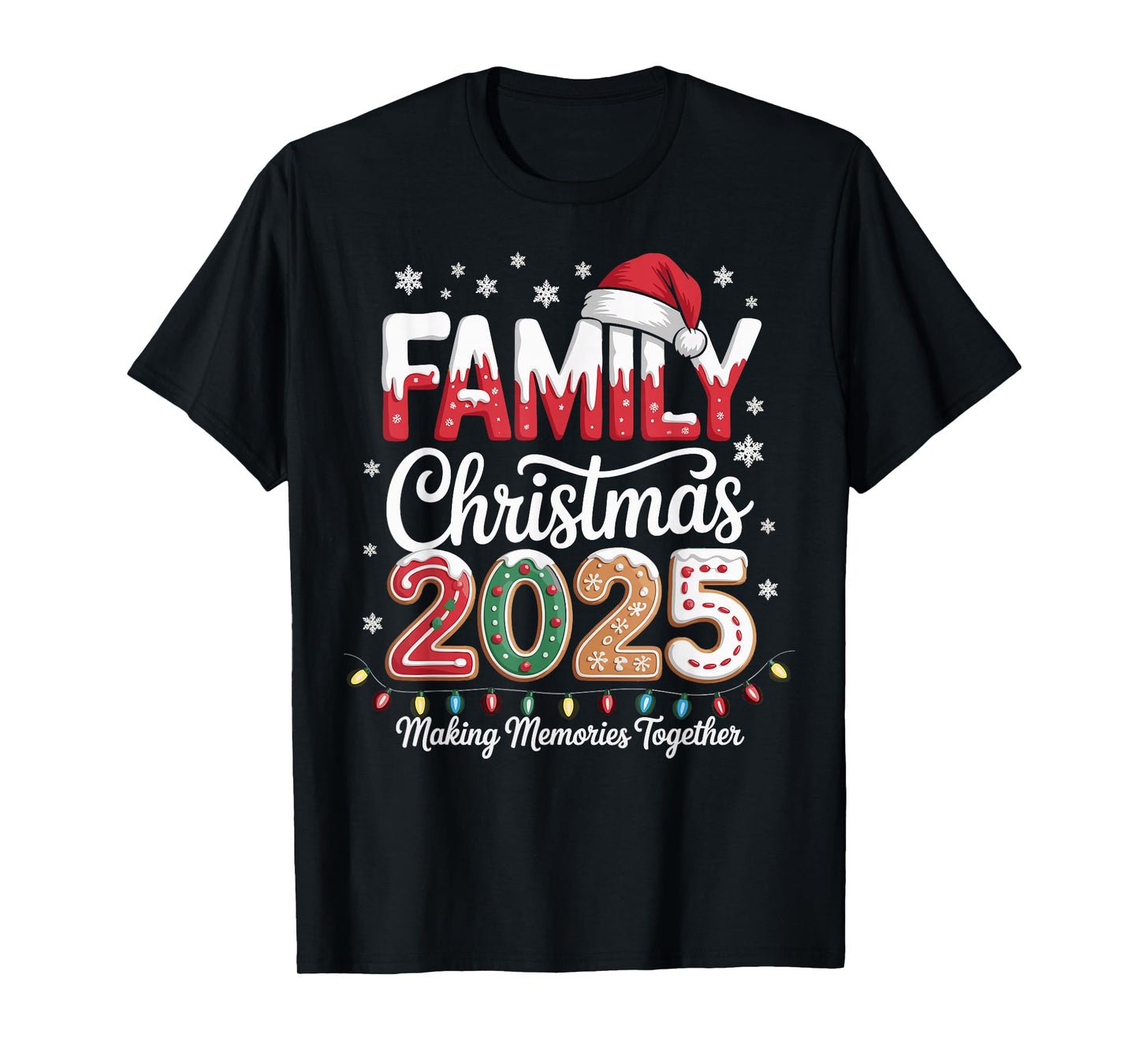 Family Christmas 2025 Funny Matching Outfit Xmas Squad Santa T-Shirt
