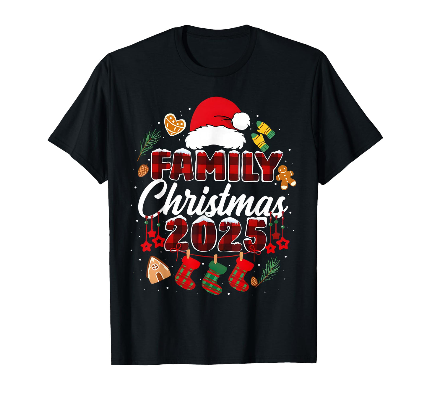 Family Christmas 2025 Matching Outfit Xmas Squad Santa T-Shirt