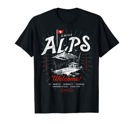 Swiss Alps Switzerland Travel Outfit Gift Souvenir T-Shirt