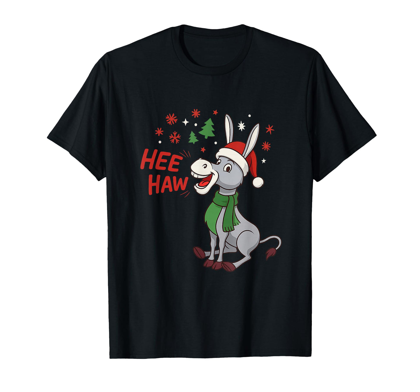 HEE Haw Donkey Funny Christmas Donkey Laughs T-Shirt