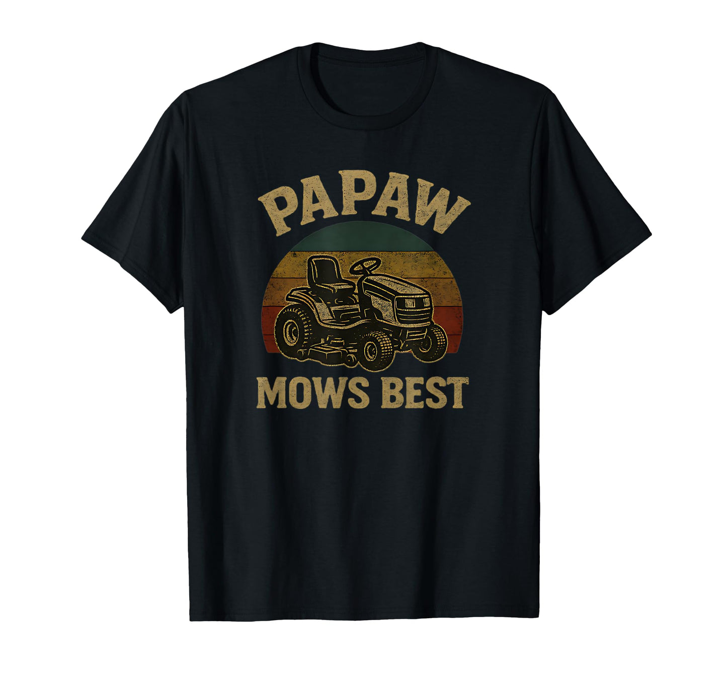 Papaw Mows Best Funny Retro Lawn Mowing T-Shirt