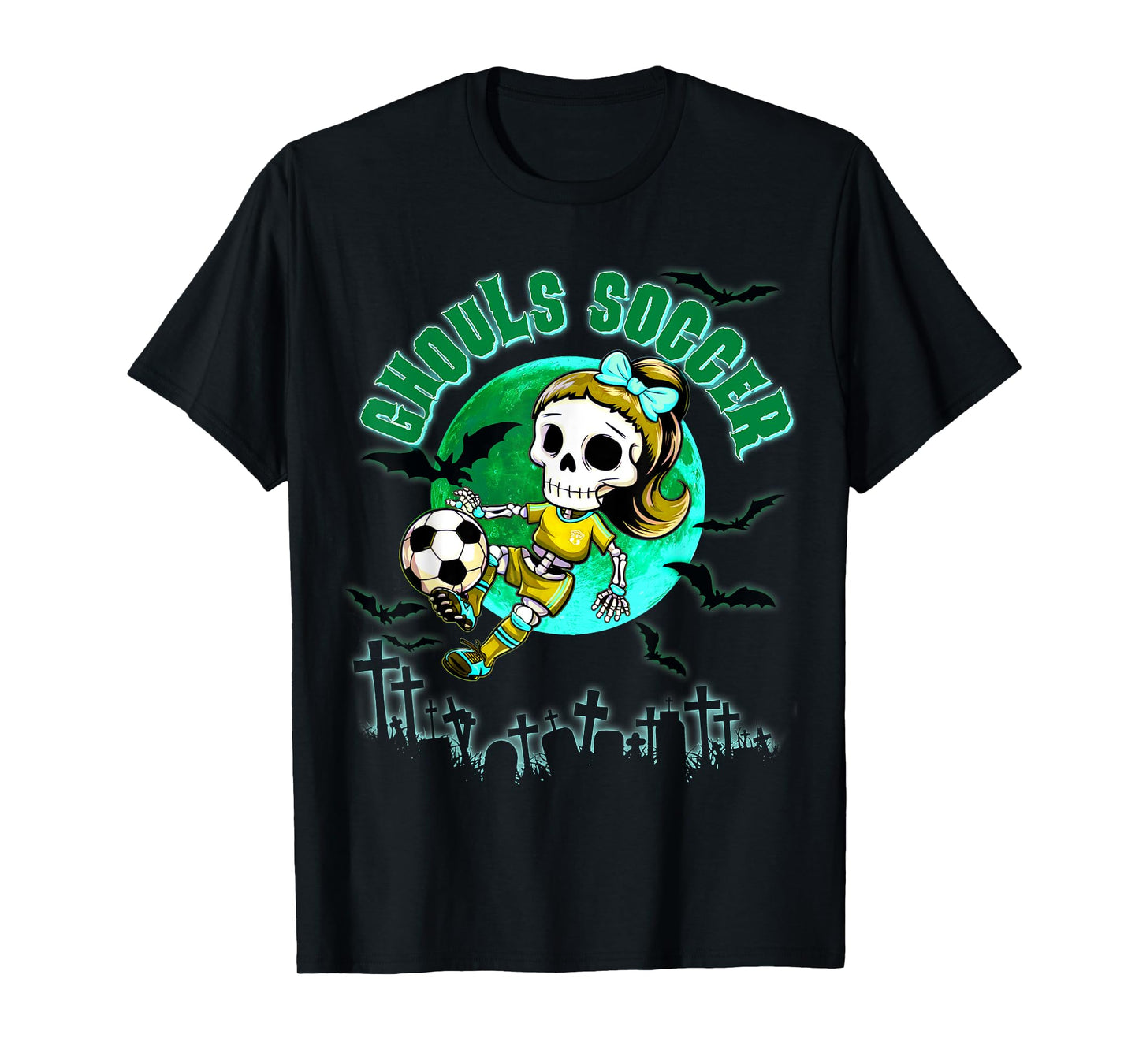 Soccer Ghoul Halloween for Girls & Teens October Spooky T-Shirt