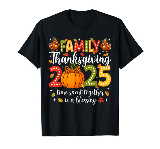 Family Thanksgiving 2025 Thanksgiving Crew Turkey Matching T-Shirt