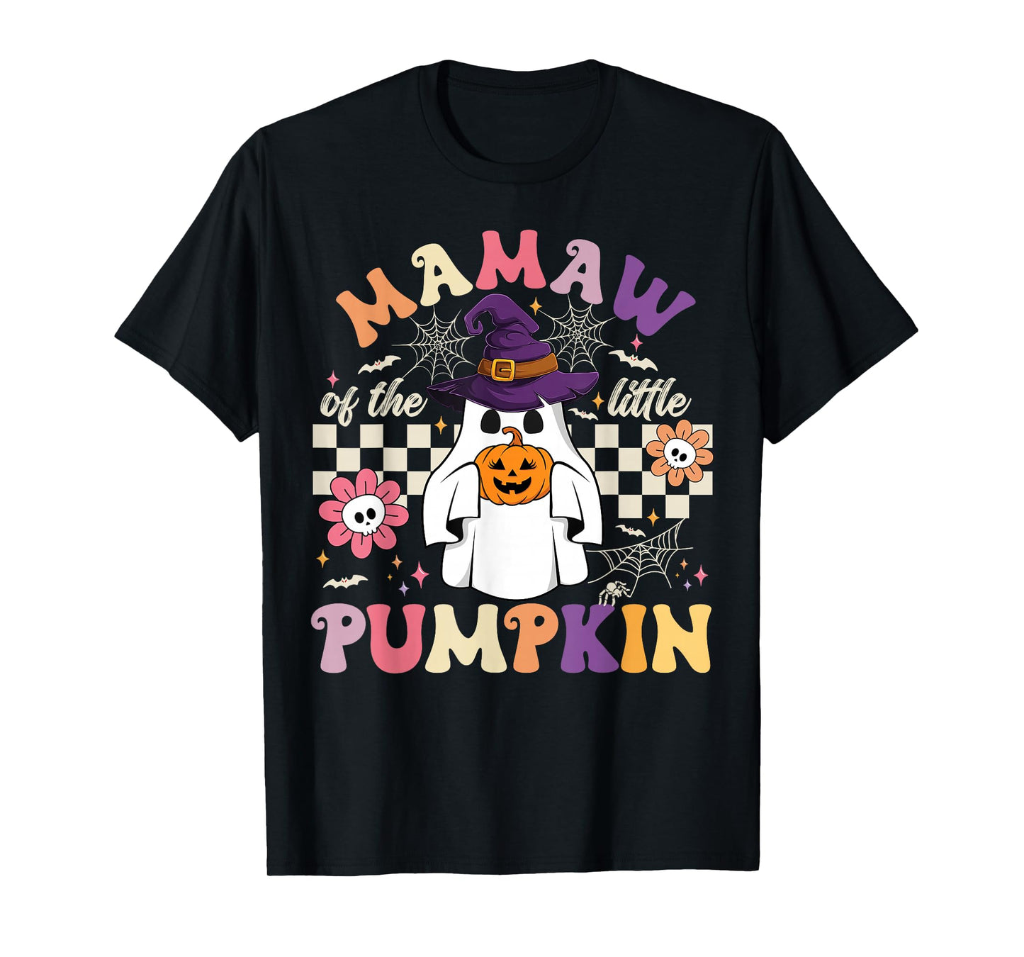 Mamaw of The Little Pumpkin Halloween Spooky Ghost T-Shirt
