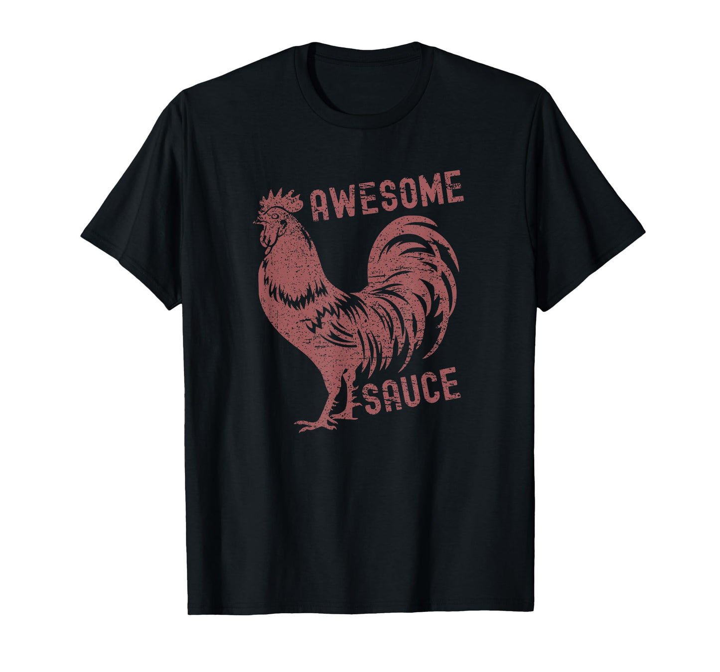 Funny Pets Awesome Sauce with Picture of Rooster T-Shirt