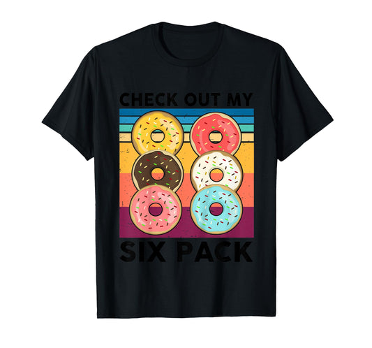 Donut Shirt Check Out My Six Pack 6-Pack Boys Girls Doughnut T-Shirt