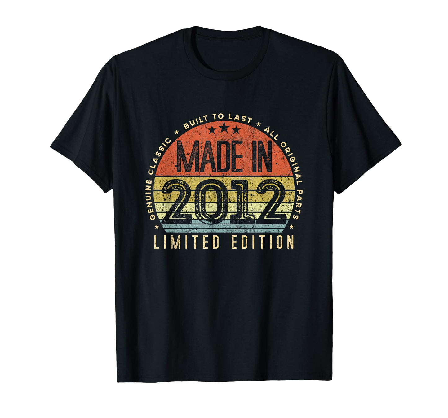 Vintage 2012 Limited Edition Retro Made in 2012 Men Women T-Shirt