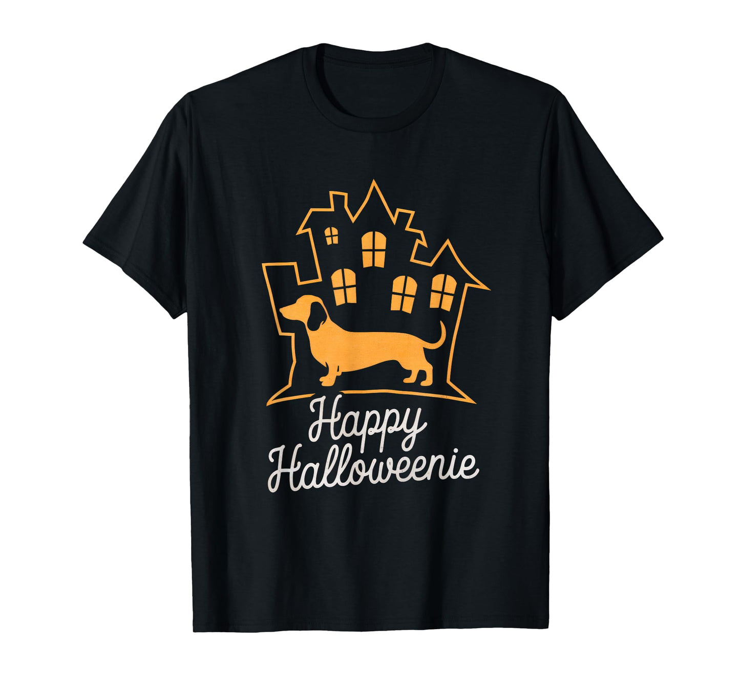 Happy Halloweenie Tshirt Women Men Wiener Monster Party T-Shirt