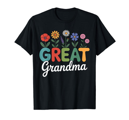 Cute Wildflowers Grandma Floral Mother's Day Great Grandma T-Shirt