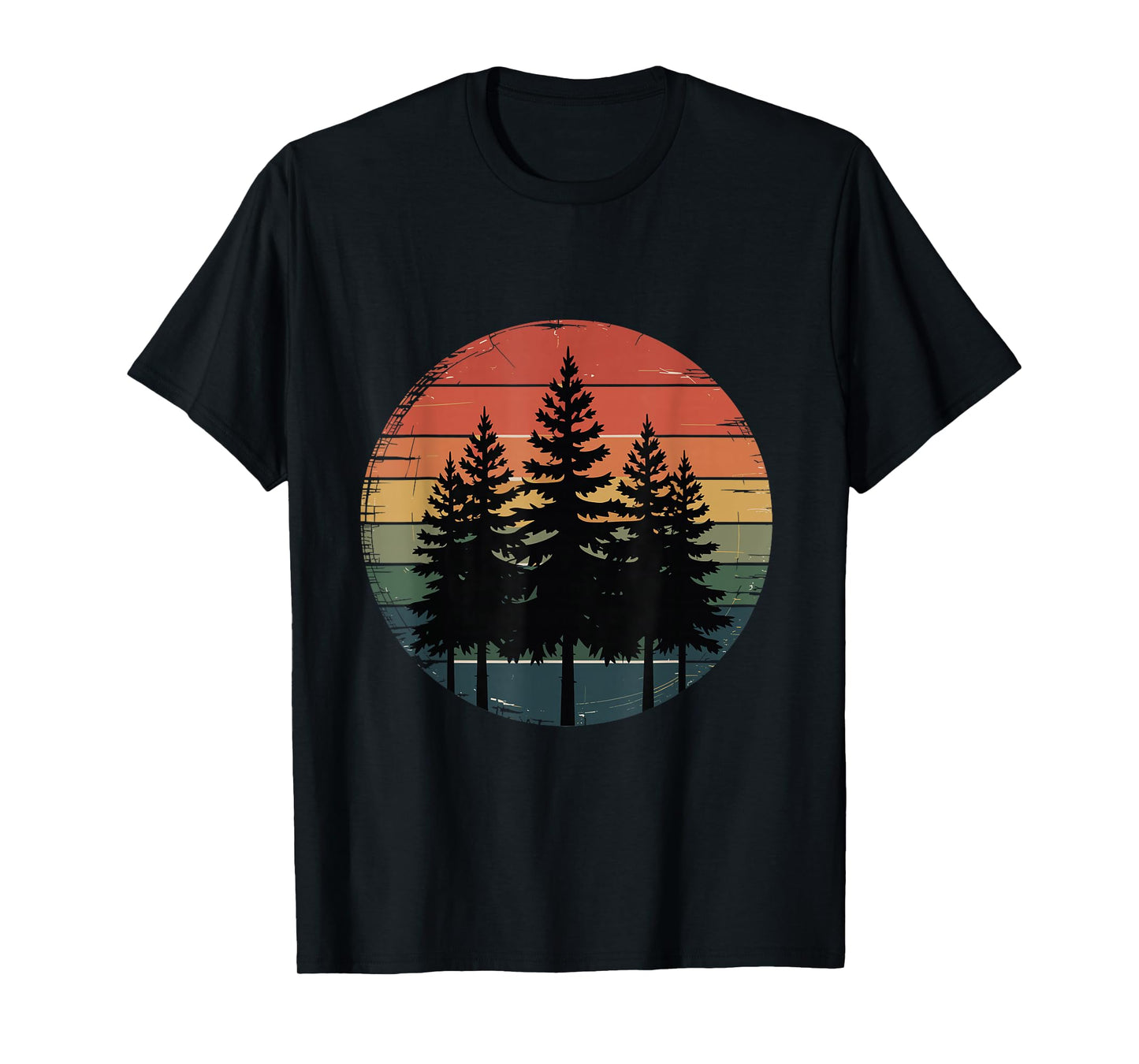 Mens Graphic Tees Vintage Real Tree Retro Forest Nature T-Shirt
