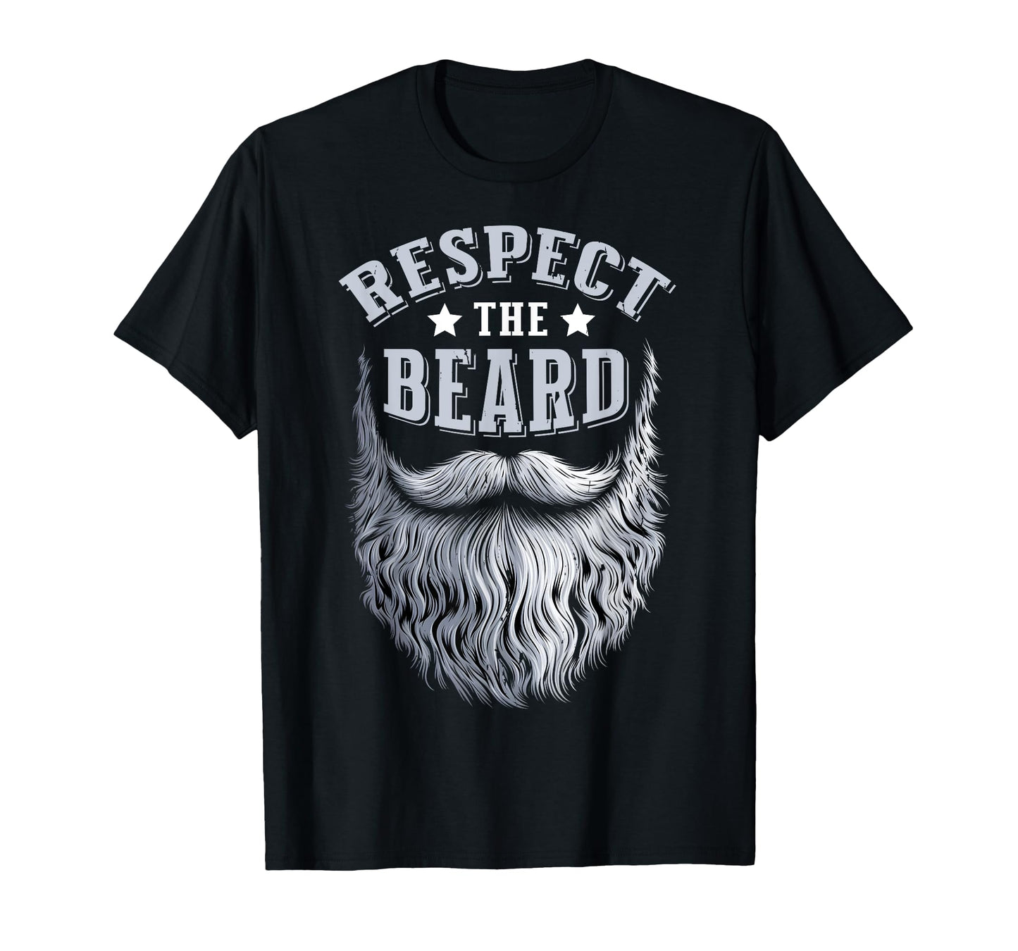 Respect The Beard Vintage Bearded Man Husband T-Shirt