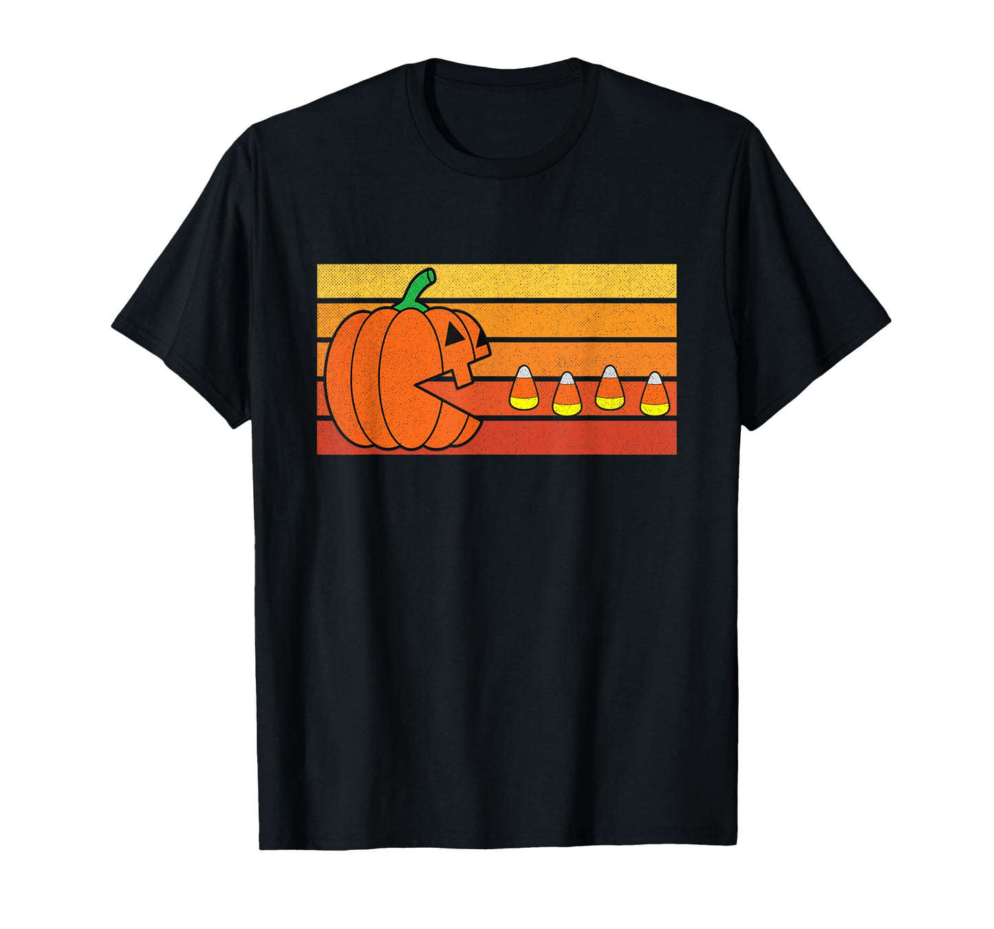 Pumpkin Eating Candy Corn Funny Candy Costume Halloween T-Shirt