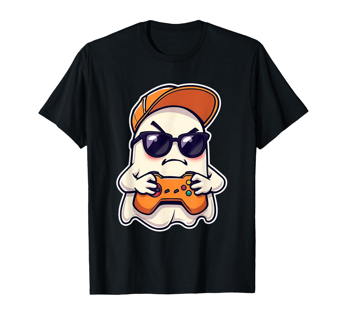 Spooky Season Halloween Costume Gaming Cute Funny Ghost T-Shirt