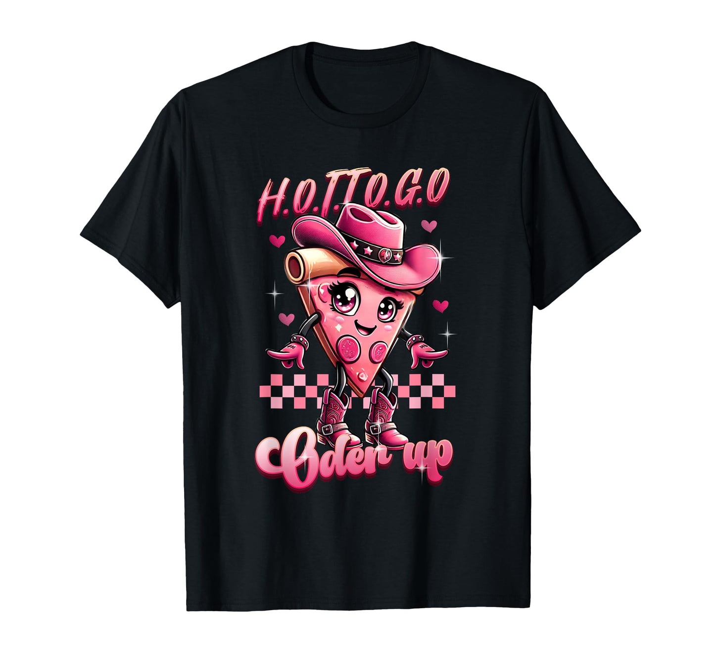 Retro Hot-To-Go Cute Pizza Cartoon Vintage Aesthetic T-Shirt