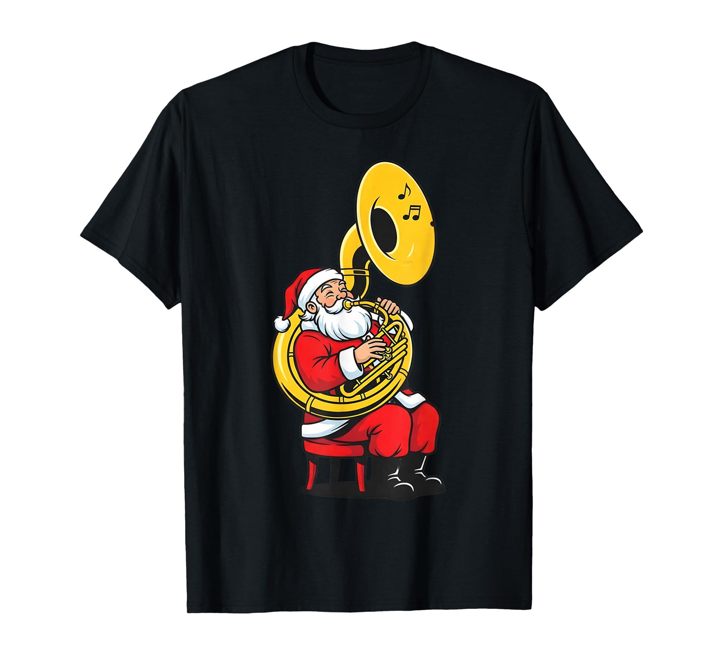 Sousaphone Christmas Musician Santa Xmas Boys Women Men T-Shirt
