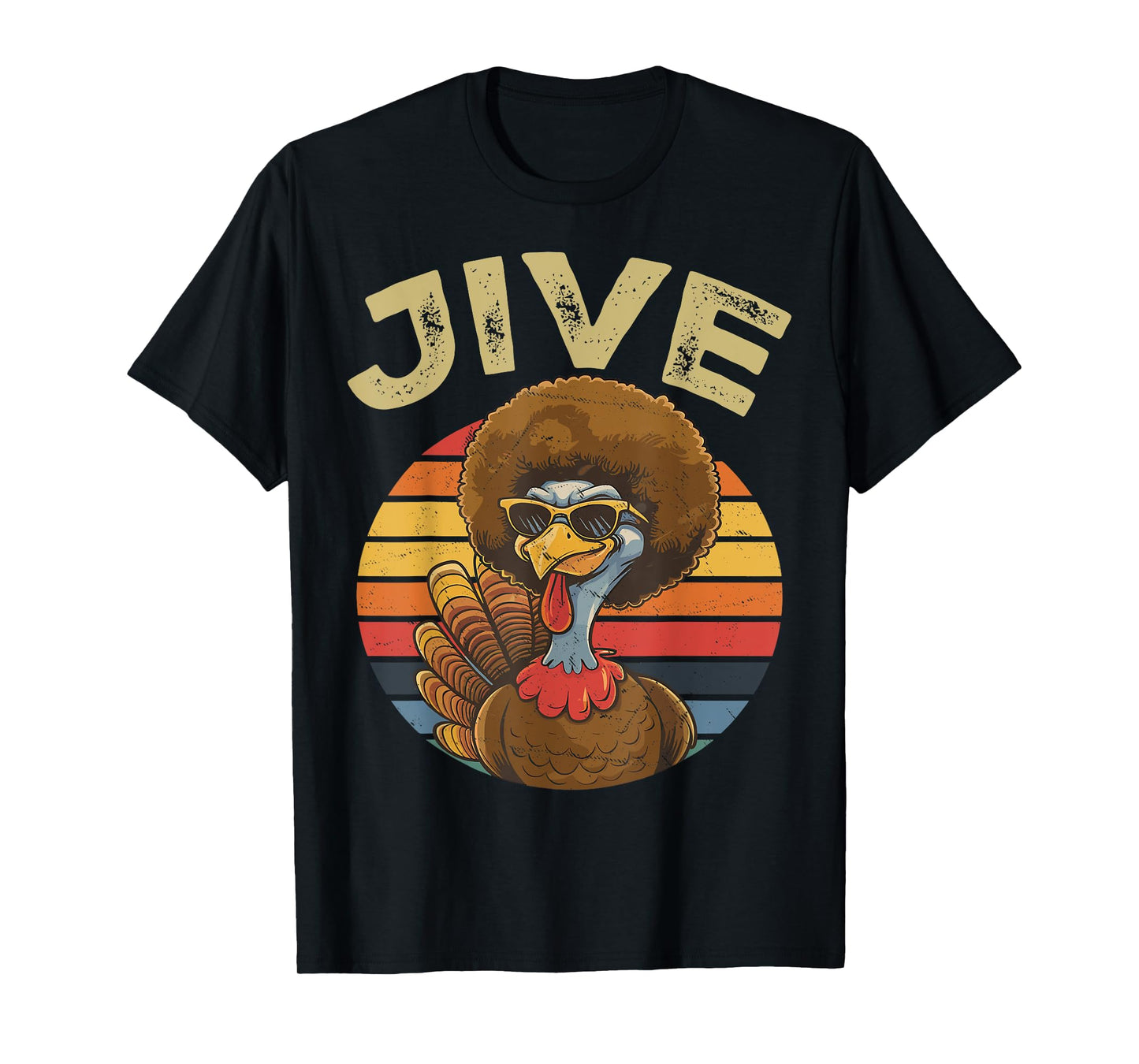 Jive Thanksgiving Turkey Day Funny Face Vintage Retro Style T-Shirt
