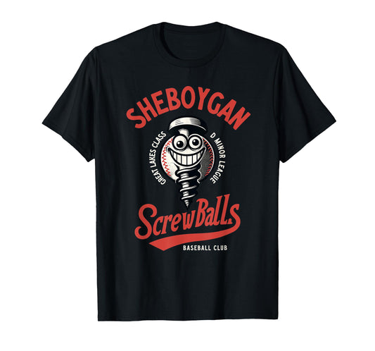 Sheboygan Screwballs Retro Minor League Baseball Team T-Shirt