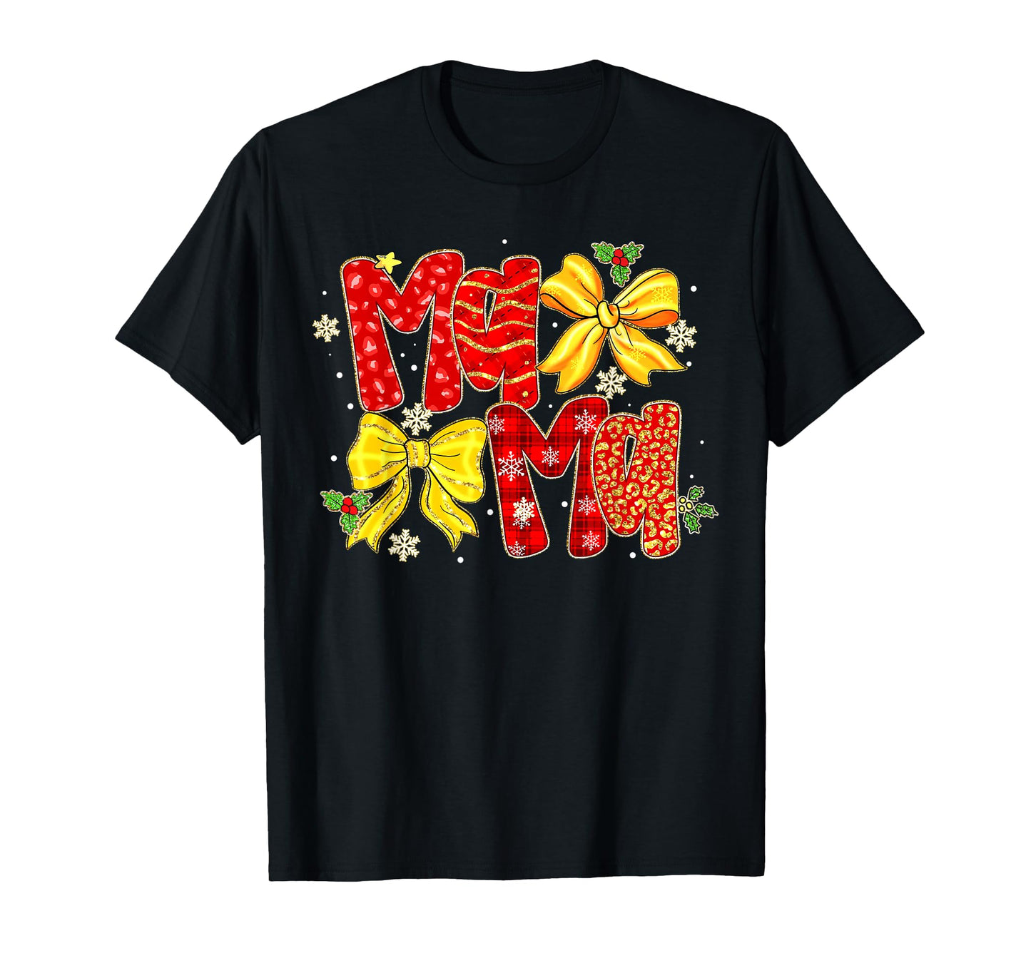 Mama Santa Christmas Family Matching Pajamas Xmas T-Shirt