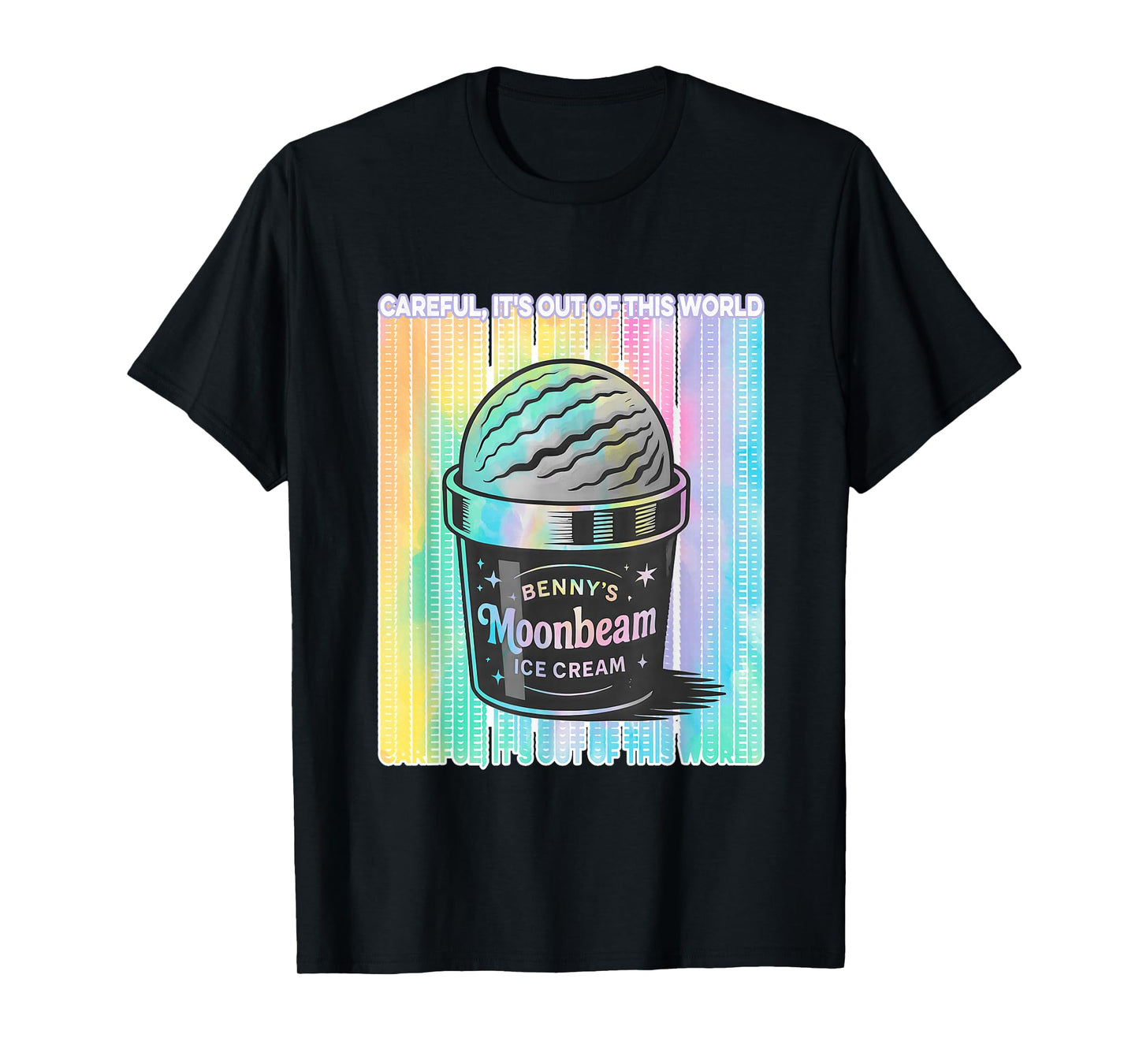 Vintage Moonbeam Ice Cream Truck Retro Double Scoop Popsicle T-Shirt