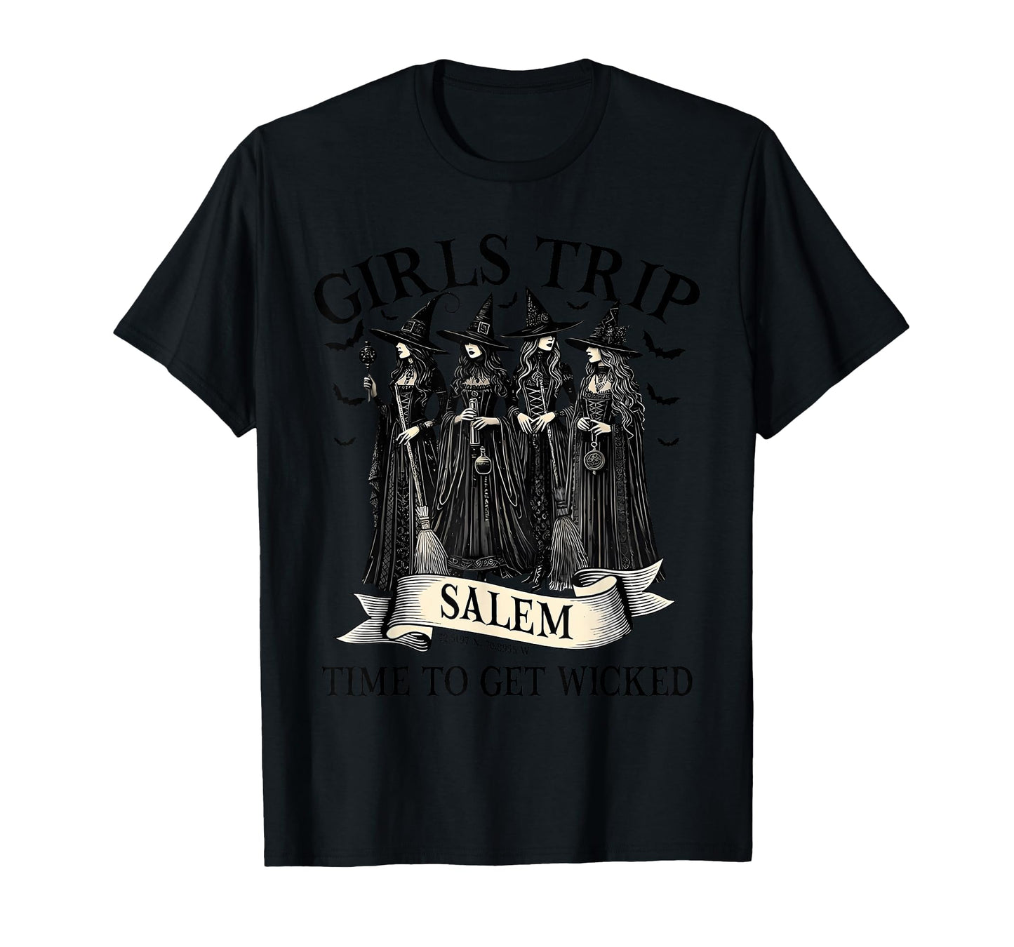 Salem Witches Vintage Gothic Halloween Costume T-Shirt