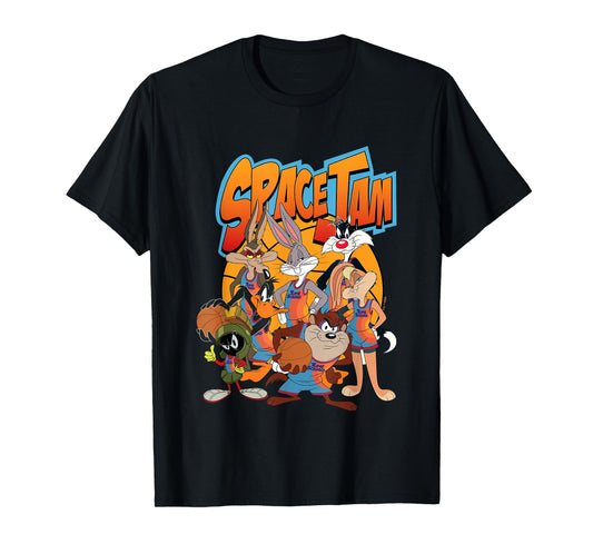 Space Jam: A New Legacy Tune Squad Retro Group Shot Logo T-Shirt